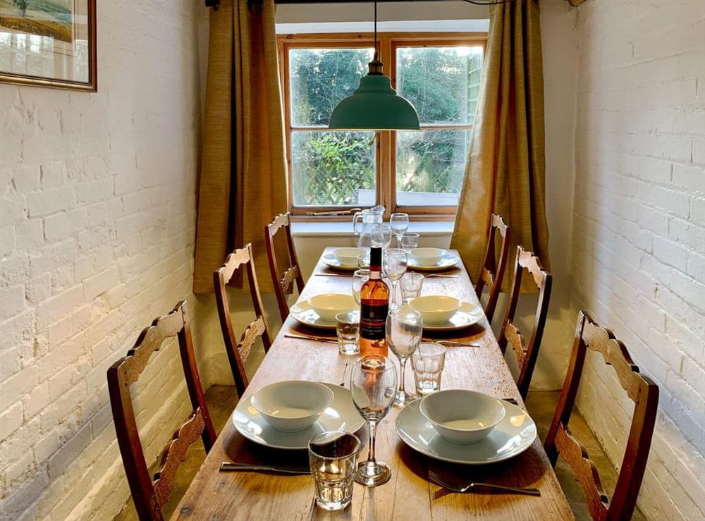 Charming dining room at Moorhen Cottage in Hollingbourne, near Maidstone, England
