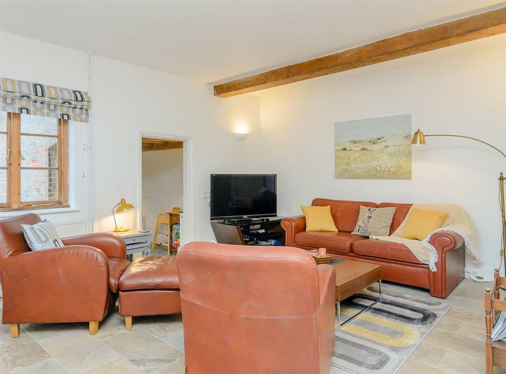 Living area at Moorhen Cottage in Hollingbourne, near Maidstone, England