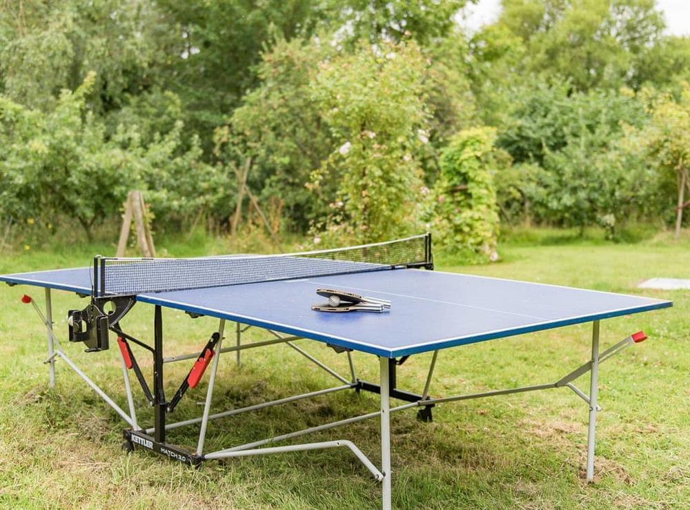 Table tennis at Moorhen Cottage in Hollingbourne, near Maidstone, England