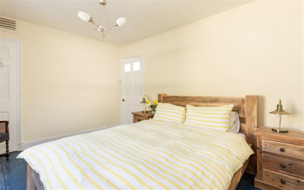 The first floor double bedroom at Moorings in Cawsand
