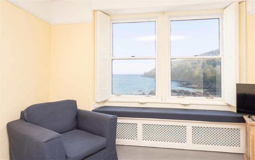 The window seat to watch the goings on at Moorings in Cawsand
