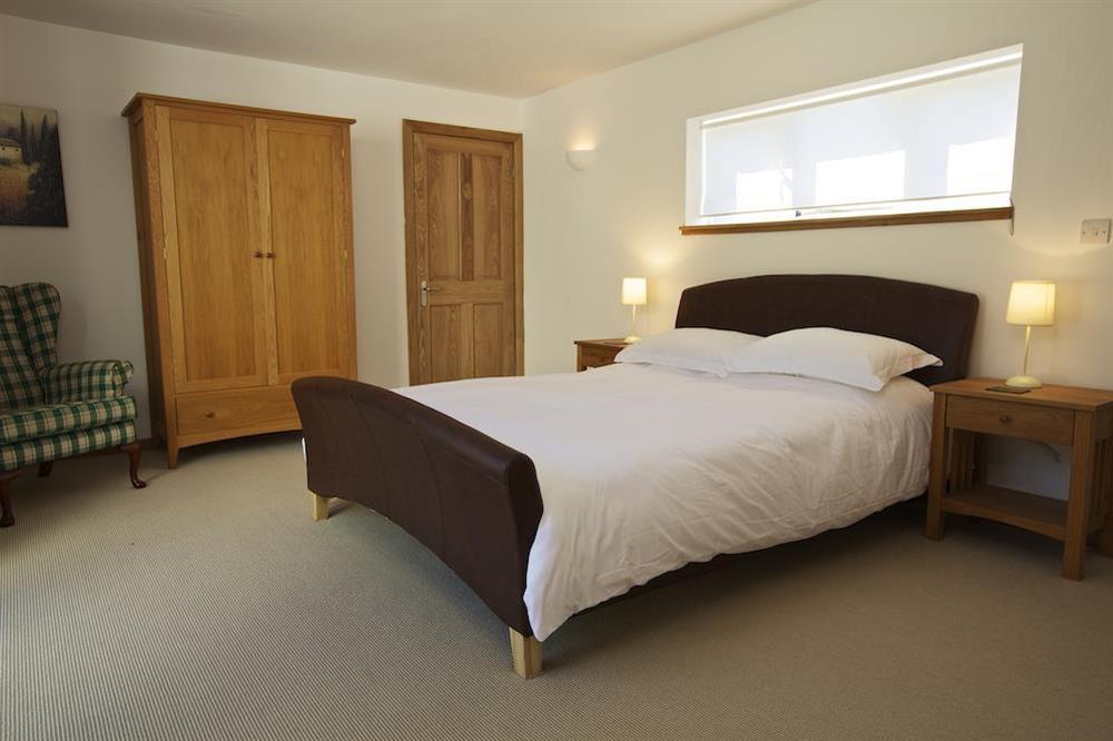 Spacious master bedroom with king size bed at Moorings in East Portlem'th, Salcombe