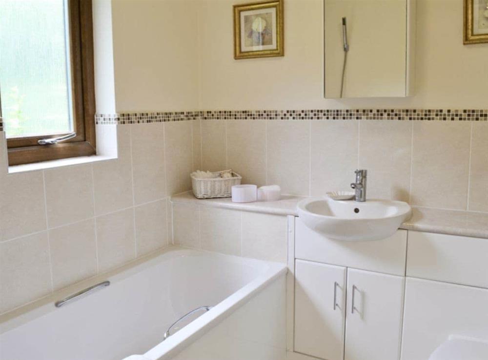 Bathroom at Moorland Lodge in Holt Wood, near Wimborne, Dorset