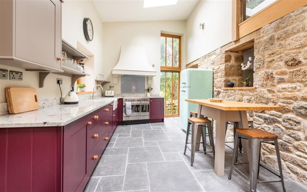 Large fully-fitted kitchen at Moorlands Barn in Belstone