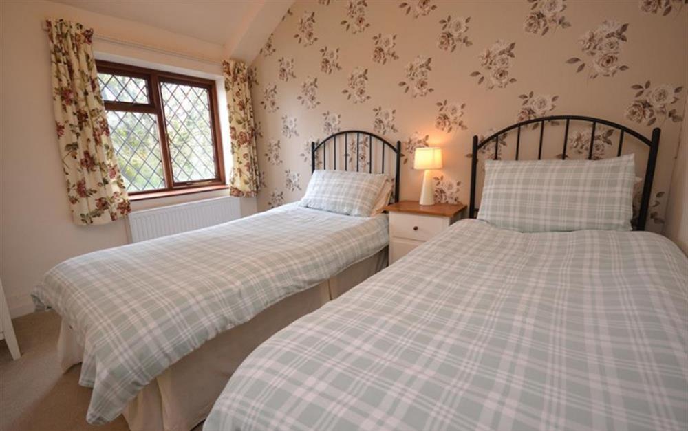 The twin bedroom. at Moorlands Cottage in Belstone