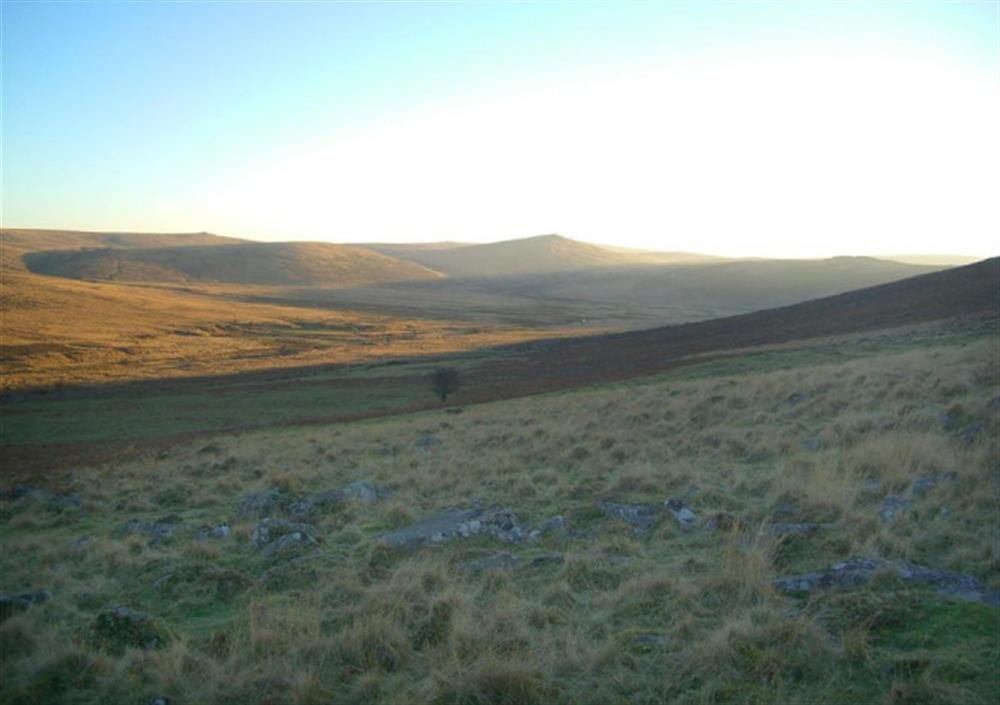 Typical moorland scene from Belstone tor. at Moorlands Cottage in Belstone
