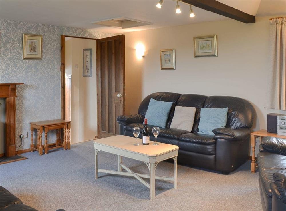 Comfortable living room at Moorview Cottage in Cuddlipptown, near Tavistock, Devon