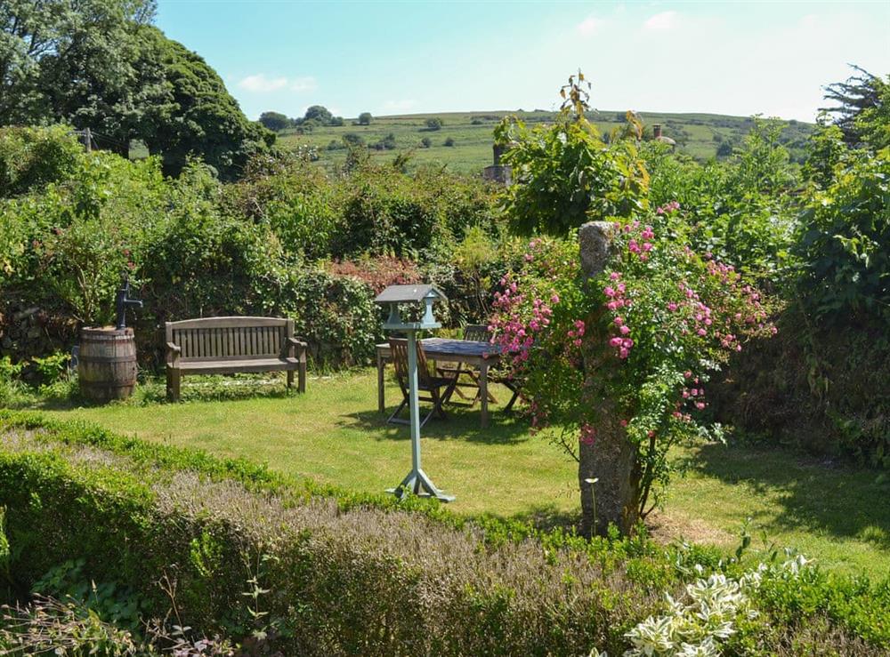 Pretty garden and grounds at Moorview Cottage in Cuddlipptown, near Tavistock, Devon