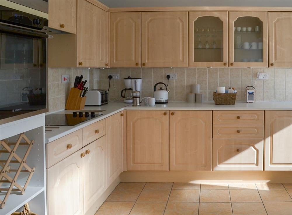Kitchen at Moorview in Delabole, near Tintagel, Cornwall