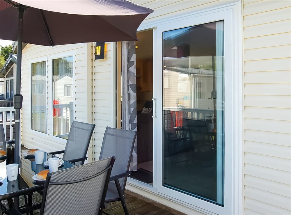 Sitting-out-area at Morannedd in Talybont nr Barmouth, Gwynedd