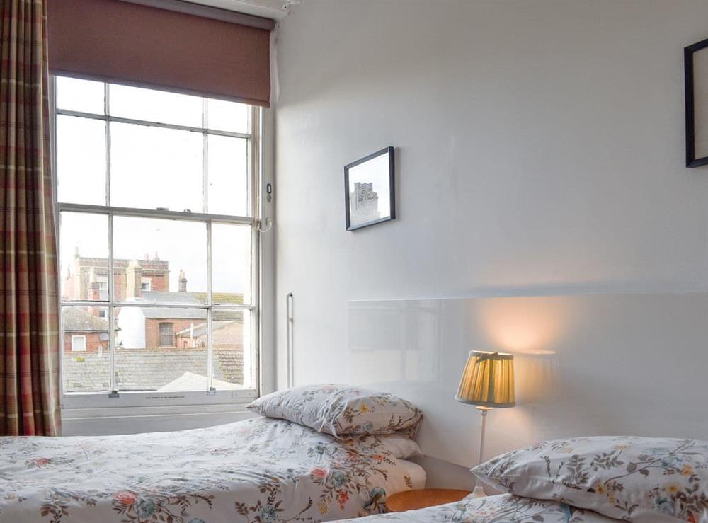 Comfortable twin bedroom at Flat 3 Sea View, 