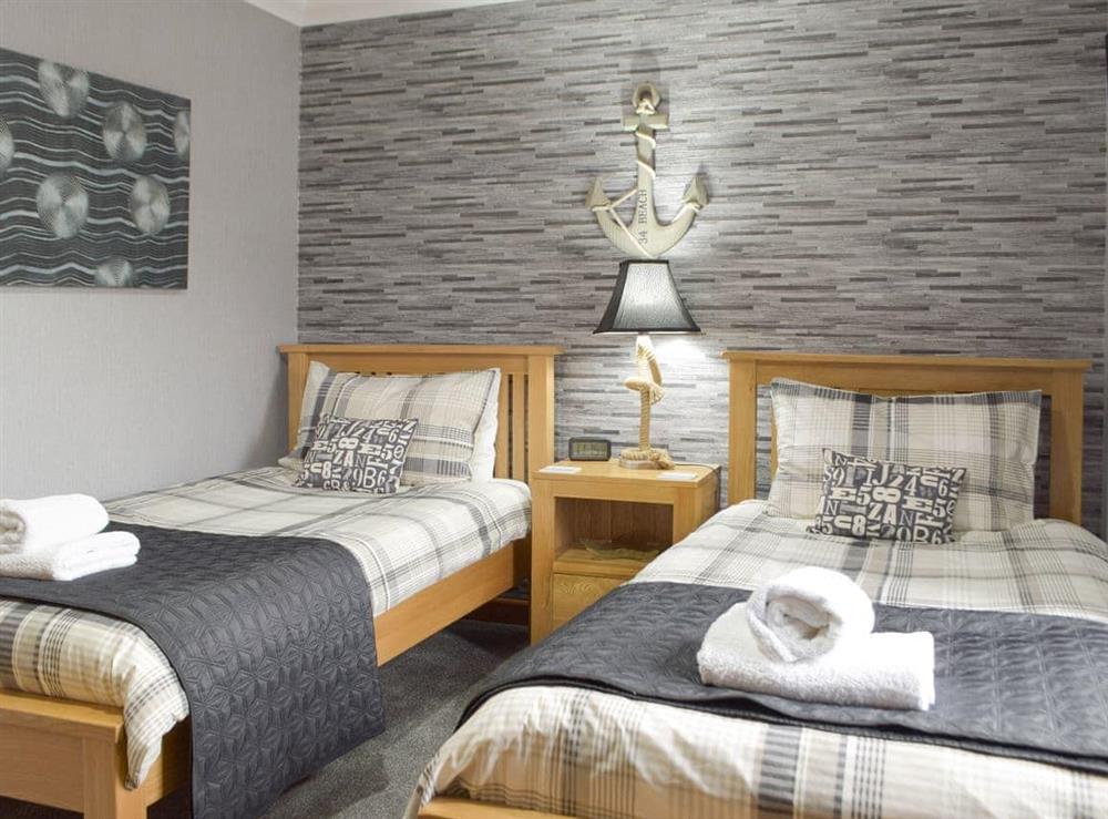 Comfortable twin bedroom at Morfa in Amroth, near Saundersfoot, Dyfed