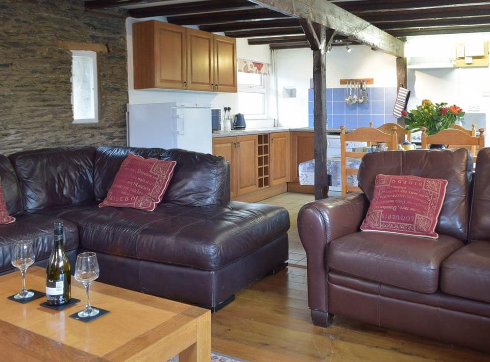 Open plan living space at The Carthouse, 