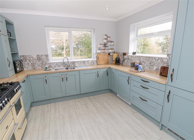 This is the kitchen at Morningside, Totland Bay
