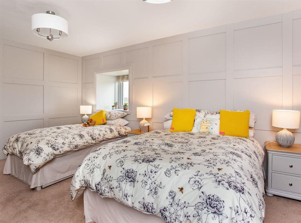 Twin bedroom at Morven View in Dunbeath, near Wick, Caithness