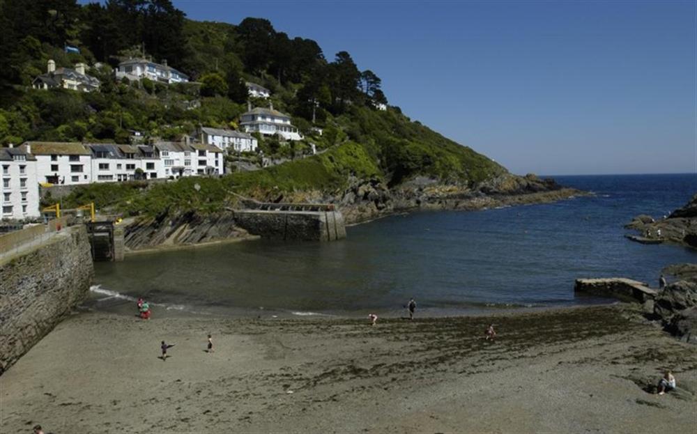 The beach at Polperro, about 250 yards from the cottage at Morvena in Polperro