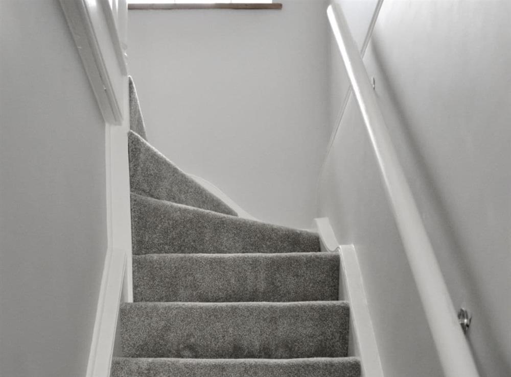 Light and airy stairs at Morvoren (Little Mermaid) Cottage in Helston, Cornwall