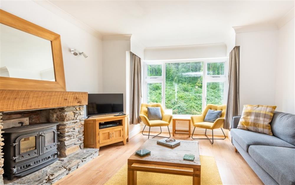 The living area at Morwenna in Polperro