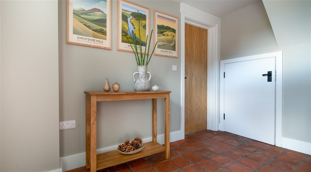 The entrance hallway at Mose Barn in Bridgnorth, Shropshire
