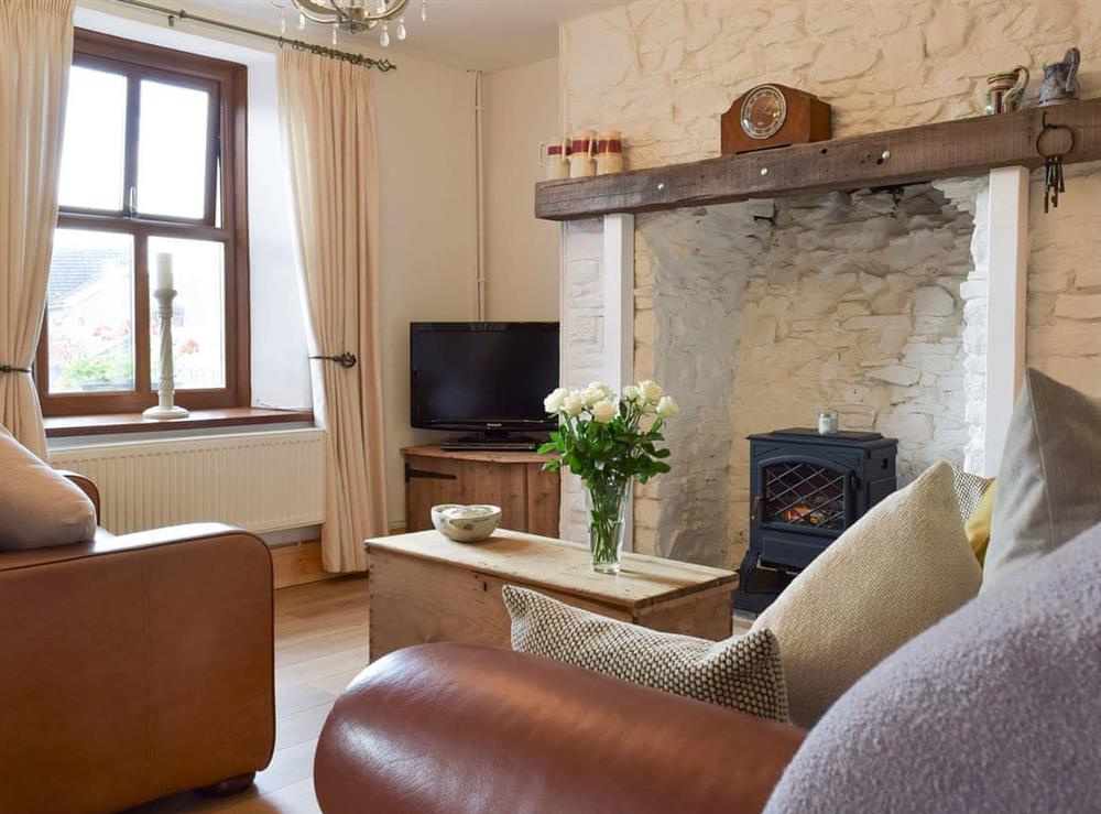 Comfy and warm living area at Moss Cottage in Burry Port, near Llanelli, Carmarthenshire, Dyfed