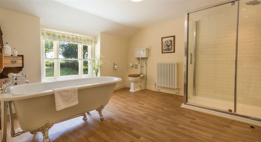A bathroom at Mottistone Manor Farmhouse in Newport, Isle Of Wight