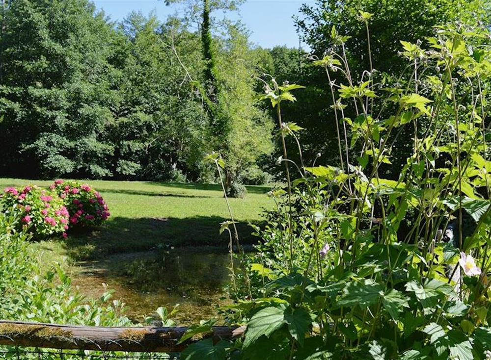 Garden and grounds at Moulin de Beneventie in Mouleydier, Dordogne, France