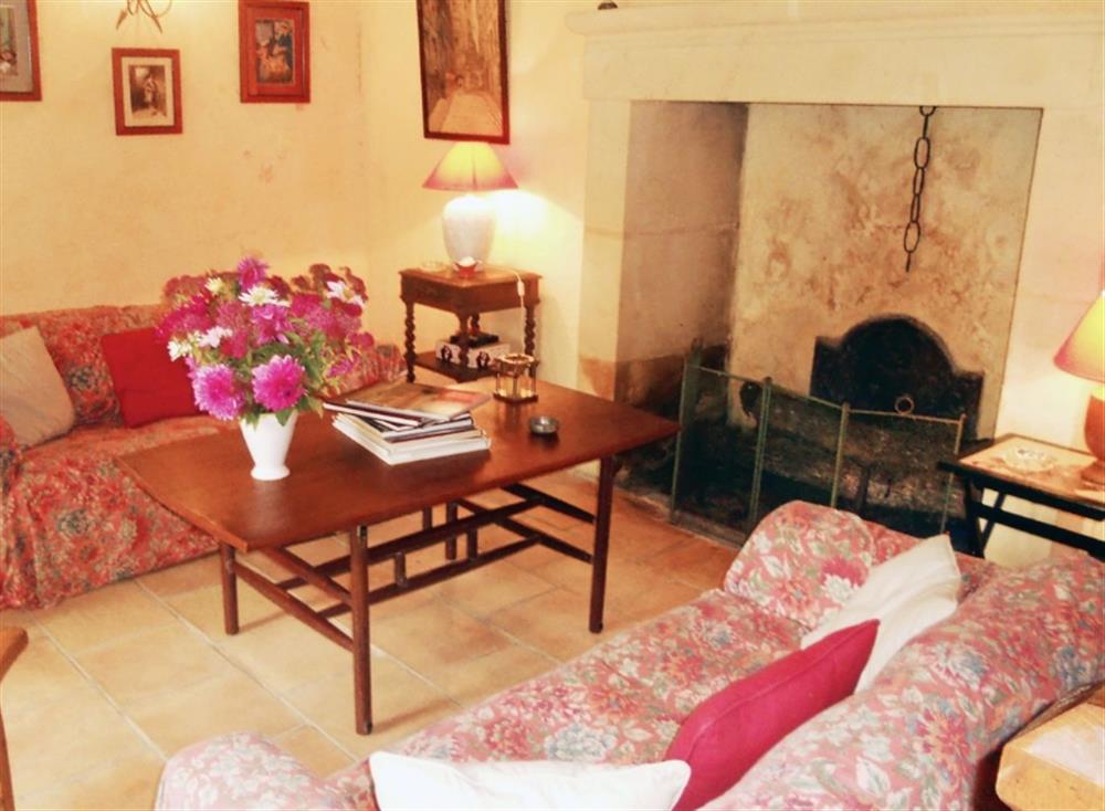 Living room at Moulin de Beneventie in Mouleydier, Dordogne, France