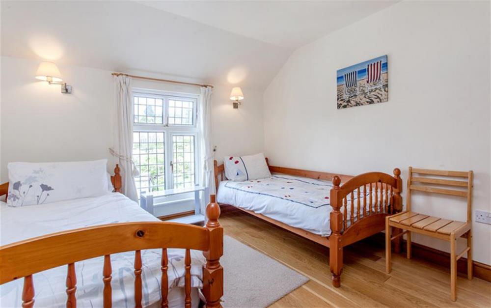 The twin bedroom at Mount Pleasant in Slapton