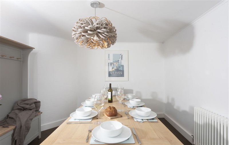 The dining room at Mount Pleasant, Cornwall