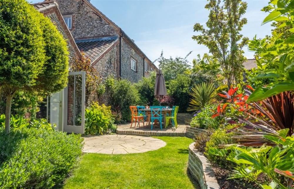 Mount Zion: The fully enclosed landscaped garden  at Mount Zion, Wells-next-the-Sea