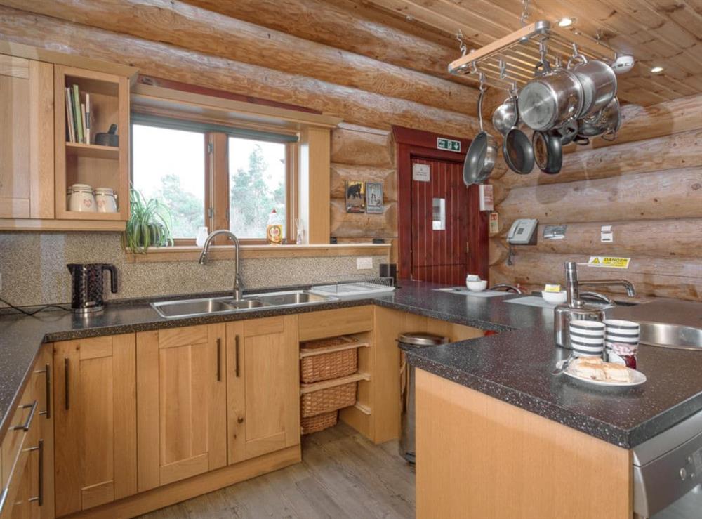 Spacious kitchen at Mountain Bear Lodge in Nethy Bridge, near Aviemore, Highlands, Inverness-Shire
