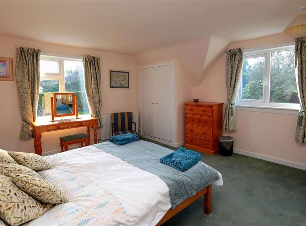 Double bedroom with dual aspect views at Mountain Cross in Gatehouse of Fleet, Kirkcudbright., Kirkcudbrightshire