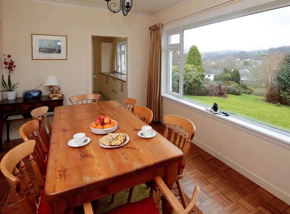 Lovely dining room with wonderful views at Mountain Cross in Gatehouse of Fleet, Kirkcudbright., Kirkcudbrightshire