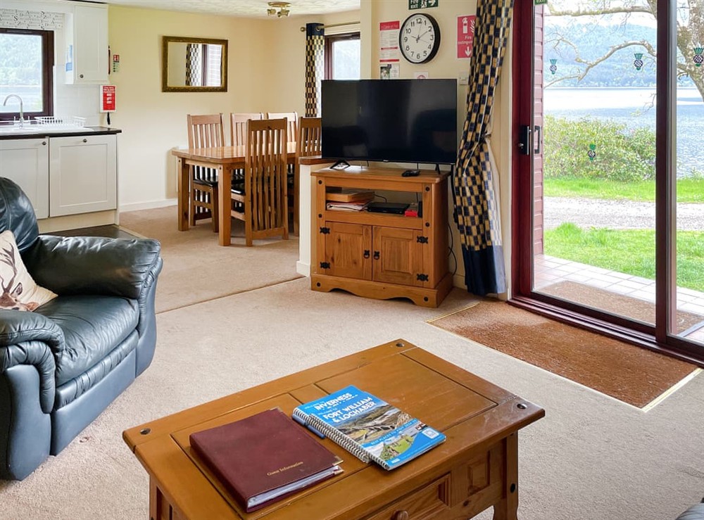 Living area at Mountain Thyme Lodge in Letterfinlay, near Spean Bridge, Inverness-Shire