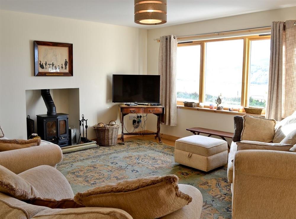 Living room at Mountain View in Ballindalloch, Banffshire