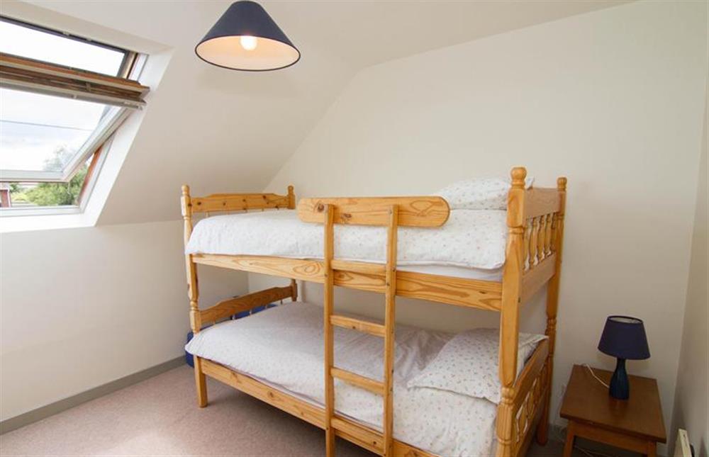 Bedroom three: Full size bunk beds at Mow Creek Cottage, Brancaster Staithe near Kings Lynn