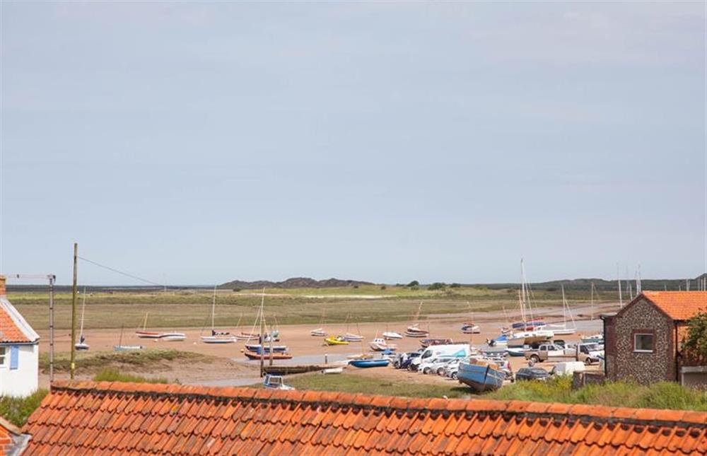 The views from the bedrooms at Mow Creek Cottage, Brancaster Staithe near Kings Lynn