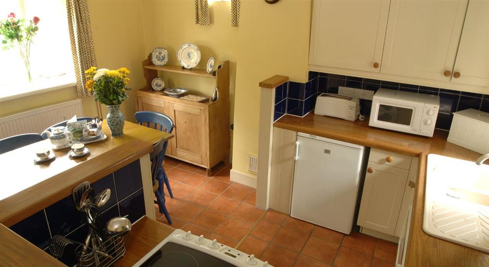 The kitchen at Mrs Preedys Cottage in Burnham-overy-staithe, Norfolk