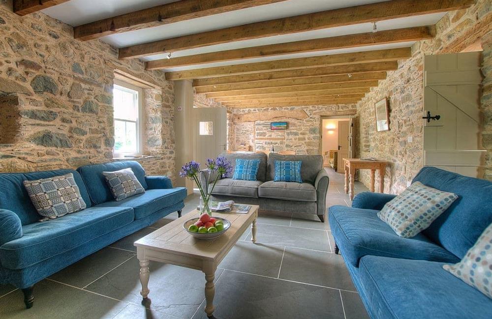 The living room at Mulberry House in Granston, Pembrokeshire, Dyfed