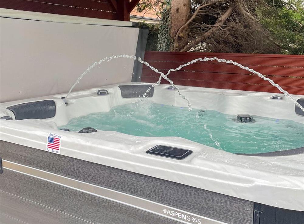 Hot tub at Mulberry House in West Huntspill, Highbridge, Somerset