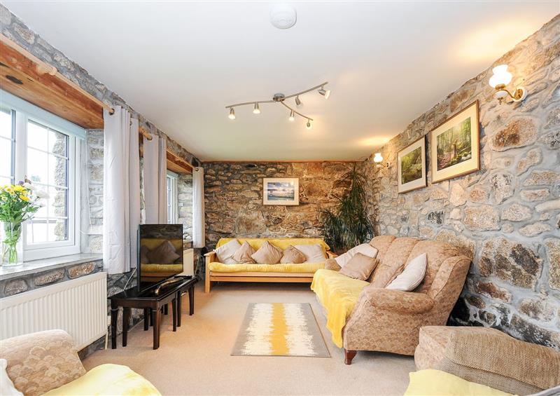 Relax in the living area at Mums Cottage, Minions near Upton Cross