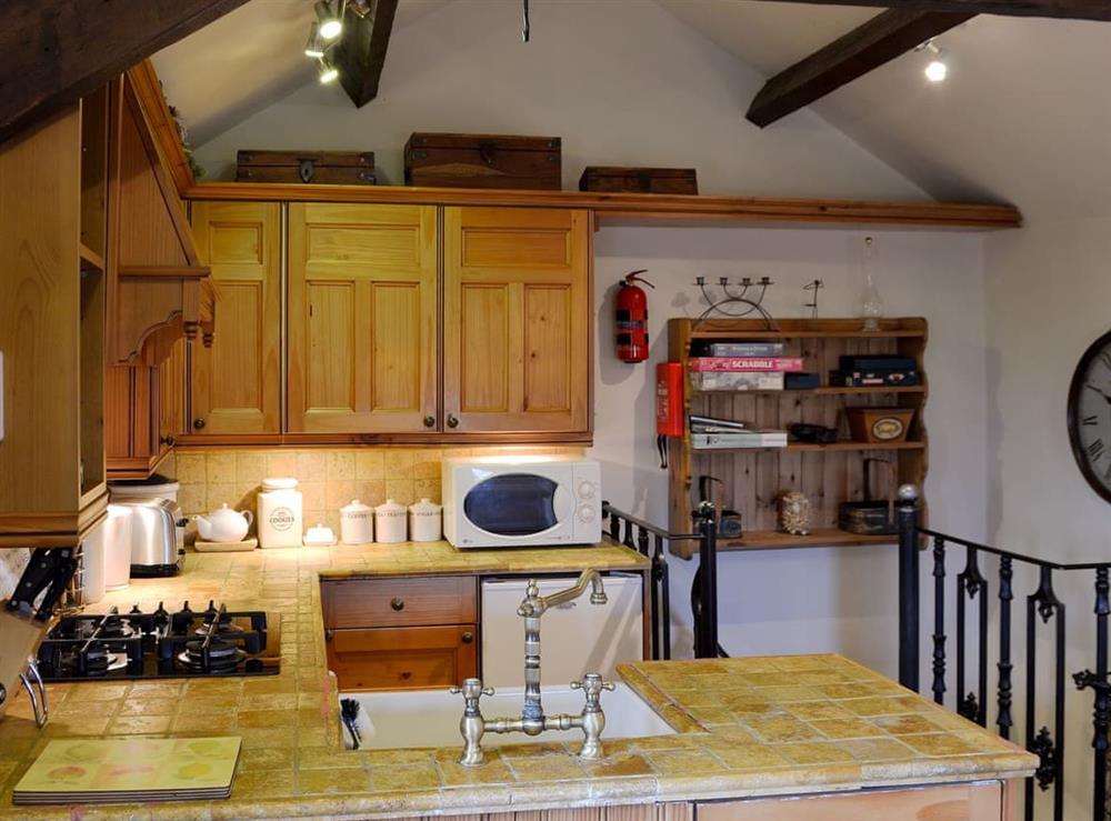 Well equipped kitchen at Mushroom Cottage in Hope Valley, South Yorkshire