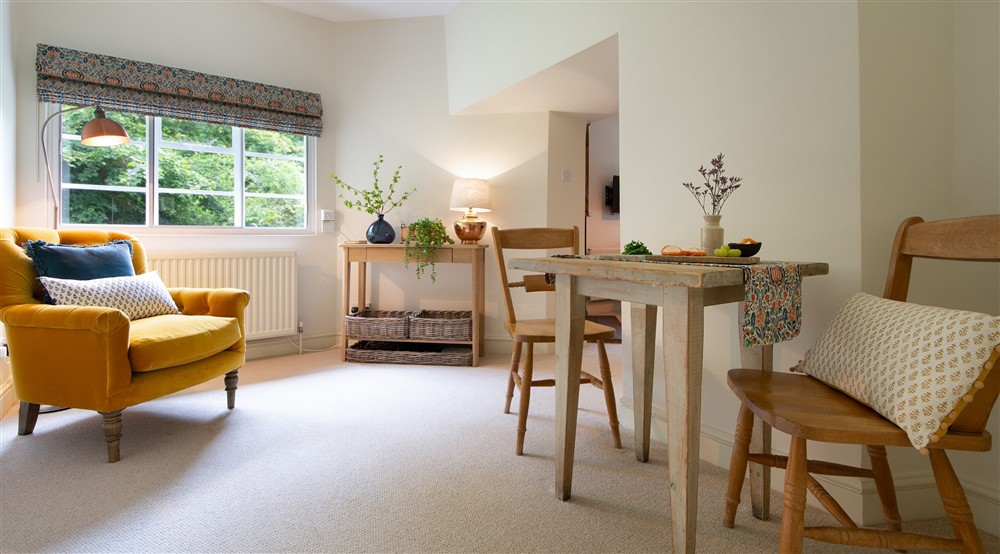 The dining room at Mustard Pot Cottage in Norwich, Norfolk