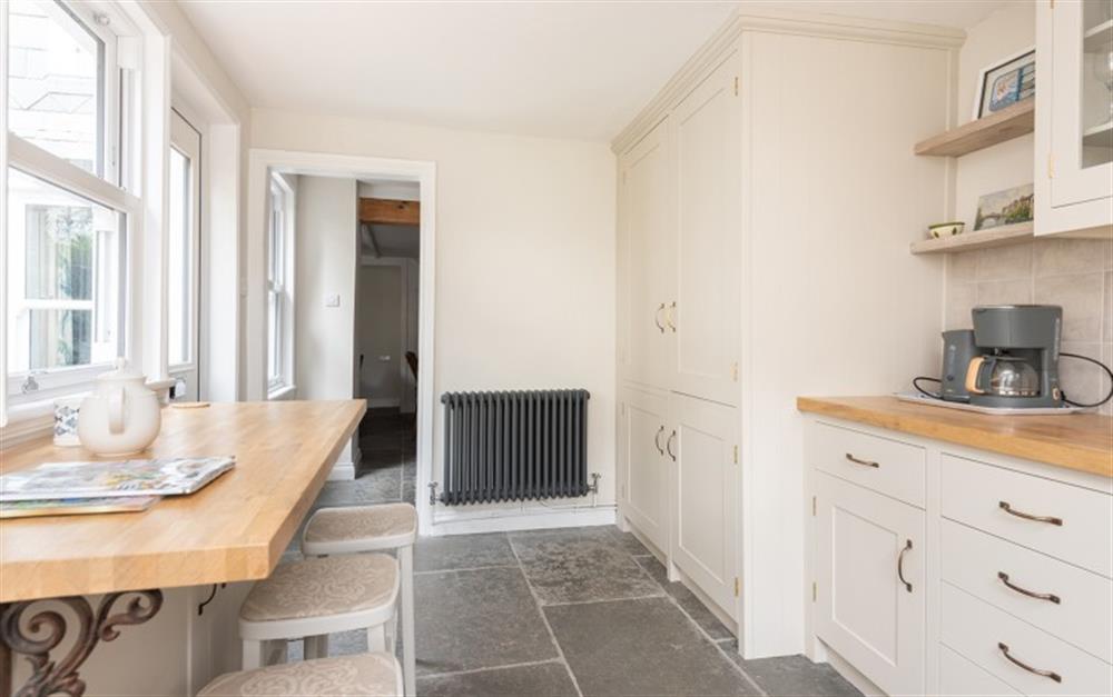 Another view of the kitchen leading through to the open plan dining kitchen area. at Myrtle Cottage in Kingsbridge