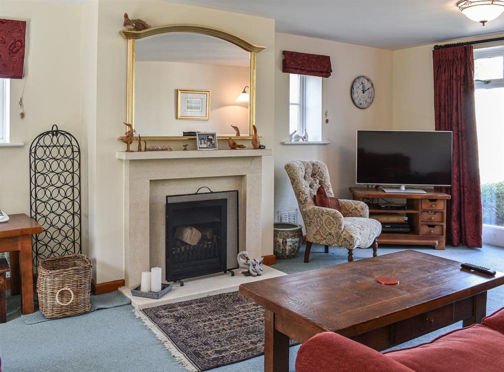 Living room at Myrtle Cottage in Puncknowle, Dorset