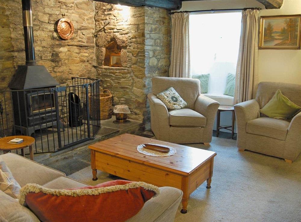 Living room at Nan-Tis in St Issey, near Padstow, Cornwall