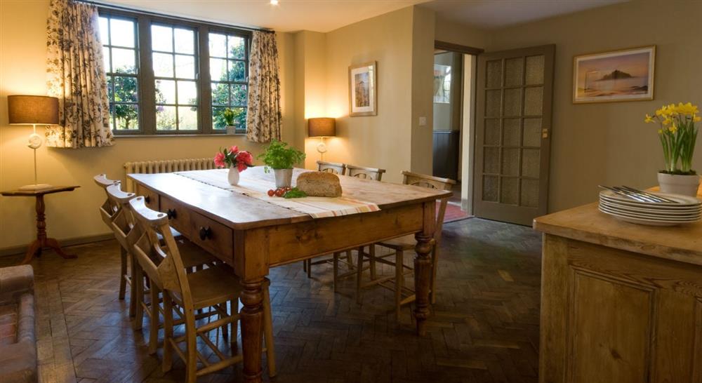 The dining room at Nanceglos House in Nr Penzance, Cornwall
