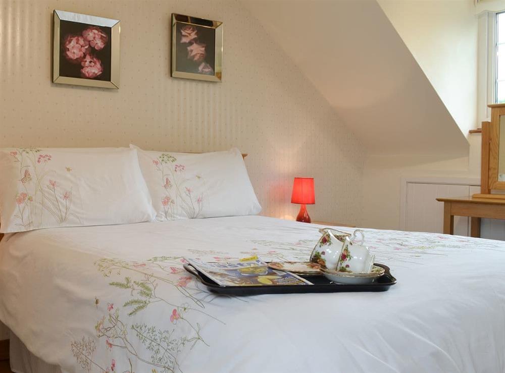 Comfortable double bedroom at Nant y Bwthyn in Dol-y-Bont, near Borth, Cardigan-Ceredigion, Dyfed