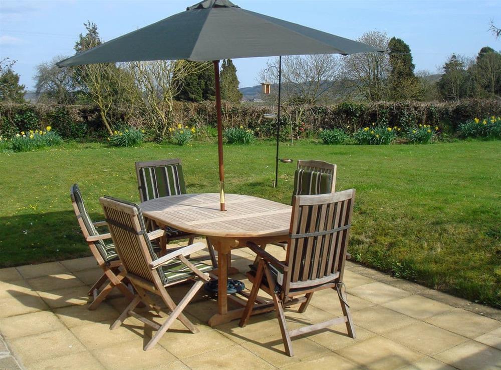 Patio at Nantucket House in Misterton, near Crewkerne, Somerset