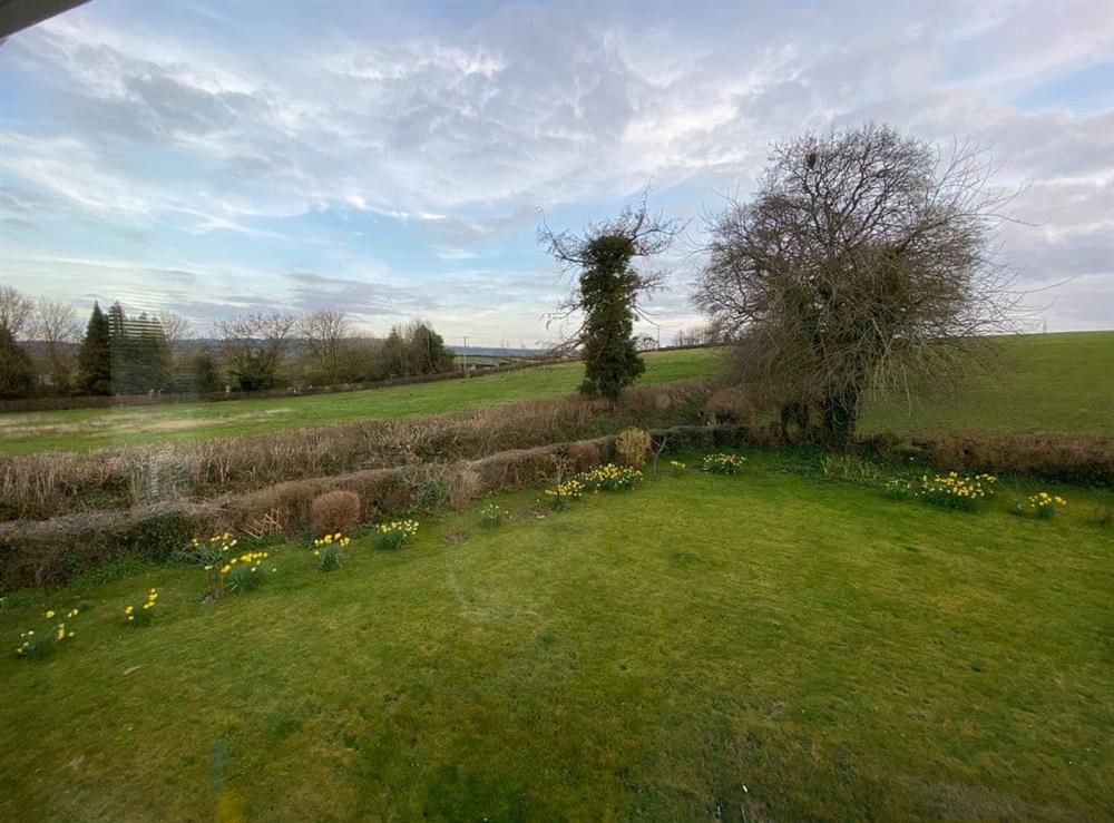 View over garden at Nantucket House in Misterton, near Crewkerne, Somerset